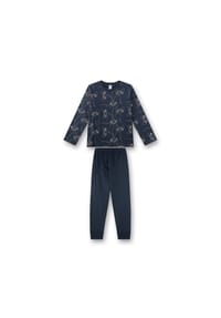 Sanetta - Jungen Schlafanzug, lang - Teens, Game Zone, Single Jersey, Baumwolle - Dunkelblau