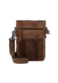 GREEN BURRY - Vintage Vintage Mini Bag Umhängetasche Leder 13 cm - brown