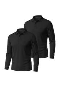 normani® - 2er Set Herren Langarm Poloshirt Lyroe - Anthrazit