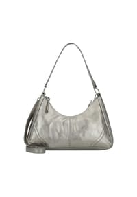 TASCHENDIEB® WIEN Salvatorgasse - Salvatorgasse Schultertasche Leder 34 cm - silver