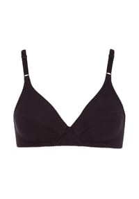 BeeDees® - Damen Soft-BH Rock'n'Roll N aus reiner Baumwolle, genähte Cups mit klassischer Kontur - schwarz
