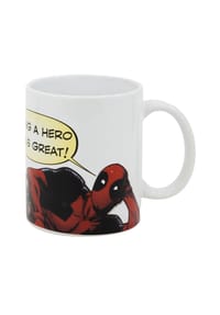 MARVEL - Deadpool Tasse 325ml – Marvel Keramikbecher im Geschenkset – Fanartike - Weiß 12x10x10 cm