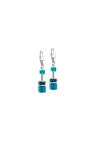 COEUR DE LION GeoCUBE® - Iconic Ohrringe Teal silber - Petrol/Silber