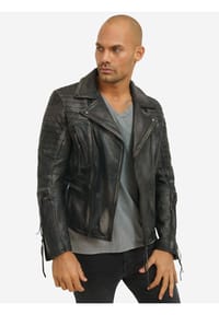 TRUE PRODIGY - Lederjacke Bryan - Schwarz