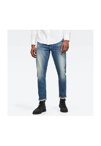 G-STAR RAW - 3301 Jeans, Baumwolle-Stretch, Used-Waschung, für Herren - 8436 LIGHT INDIGO