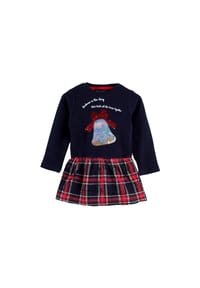 Solang - Kleid mit Karo-Muster - Navyblau Rot