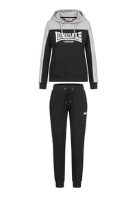 LONSDALE™ - Frauen Trainingsanzug mit Kapuze LURGAN - Black/Grey