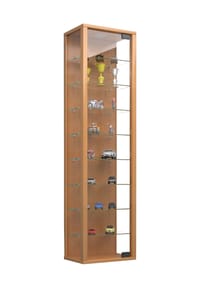 VCM. - Glasvitrine hängend | Vitrine Glas mit ESG-Sicherheitsglas | Maße ca. H. 115 x B. 33 x T. 18 cm| Hängevitrine Glas | Modern und platzsparend | Glas Vitrinenschrank -  Stano Maxi - 