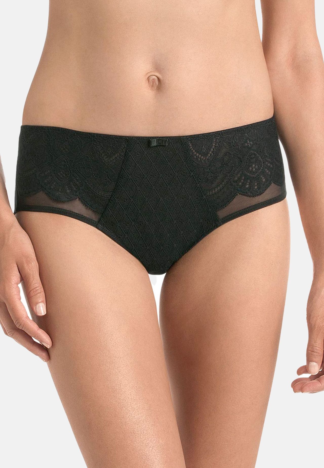 Rosa Faia Selma Slip, Spitze, Zierschleife, FüR Damen, Schwarz, 40