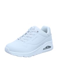SKECHERS® - Uno Sneaker "Shimmer Away", Kunstleder, für Damen - WHITE DURABUCK, SI