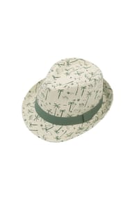 maximo® - KIDS BOY-Trilby Palmen Futter - wollweiß/tee