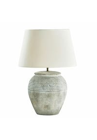 LOBERON - Tischlampe Brookline grau/creme - grau/creme