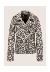 MADELEINE - Trendige Biker-Jacke mit Reißverschluss - beige / caramel / tabakbraun