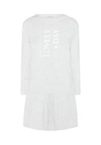 MANGUUN - Nachthemd Charlotte, Rundhalsausschnitt, für Damen - E090 LIGHT GREY