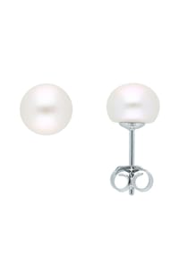 Adelia's - Damen Silber Schmuck 925 Silber Ohrringe  Ohrstecker mit Süßwasser Zuchtperle - silber
