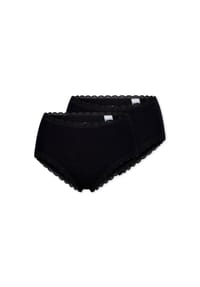uncover by SCHIESSER - Midislip Cotton Lace - schwarz
