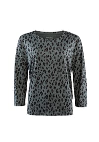 STOOKER® - CARLY SPORT Damen T-Shirt - green leo aop
