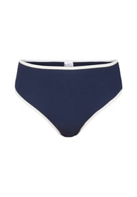 MANGUUN - Highwaist-Bikini-Hose Solid Basic Fabric, Gummibund, für Damen - NAVY BLAZER