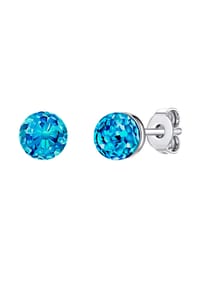 Rafaela Donata - Damen Ohrringe aus 925/- Sterling Silber in Silber mit verziert mit Kristallen von Swarovski® - blau