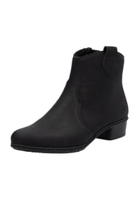 rieker - Ankle Boots, Blockabsatz, Ziernaht, für Damen - 00 SCHWARZ