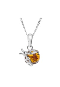 OSTSEE-SCHMUCK® - Kette mit Anhänger , Marienkäfer , Silber 925/000 - silber