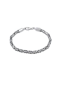 KUZZOÍ - Armband Basic Männer Königskette Oxidiert 925 Silber - Gold