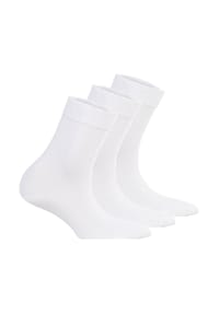 Tamaris - Damen Socken, 3er Pack - Comfort Cotton Socks, Crew Socken, einfarbig - Grau