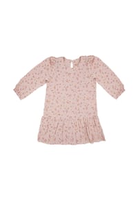 maximo® - GOTS MINI GIRL-Kleid langer Ärmel, Musselinstoff - foxglove