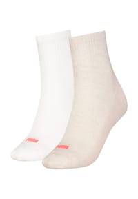 PUMA® - Socken, 2er-Pack, Logo-Stickerei, für Damen - 001 WHITE / BLACK