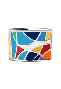Adelia's - Damen Edelstahl Ring Ringweite 62 - mehrfarbig