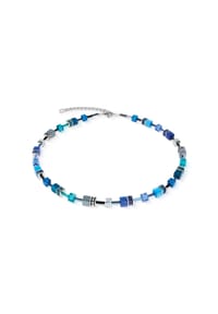 COEUR DE LION GeoCUBE® - Halskette Iconic Azure Spirit - Blau-Petrol