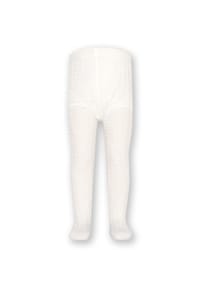 KITE - Kinder Zopfmuster Strumpfhose Creme Bio-Baumwolle - weiß