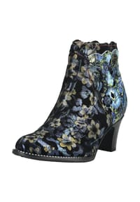 LAURA VITA® - Leder/Textil Stiefelette - Schwarz/Blau