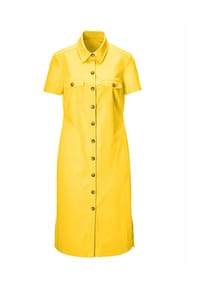 MADELEINE - Schmales Hemdblusenkleid mit Kurzarm - marine