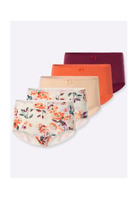 SIEH AN! - Taillenslip - champagner-bedruckt + orange + apricot + bordeaux