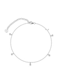 XENOX - Damen Fußkette, 925er Silber - WEISSGOLD