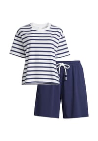 mey - Schlafanzug Solid Love - Dunkelblau