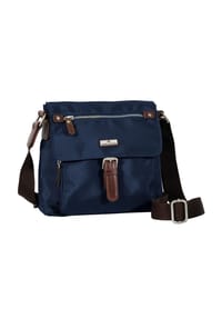 TOM TAILOR RINA - Umhängetasche "Rina", Nylon, uni, mit Überschlag und Reißverschluss, für Damen - 50 BLAU