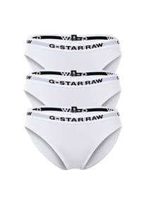 G-STAR RAW - Damen Slips, 3er Pack - Briefs, Cotton Stretch, einfarbig - Schwarz