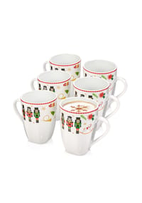 SÄNGER Porzellan Geschirrserie Bilgola Nussknacker - Bilgola Nussknacker - Weiss-Kaffeebecher Set Bilgola Nussknacker 6 tlg