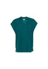 Calvin Klein - Schluppenbluse, Stehkragen, für Damen - L8H GREEN