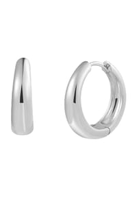 XENOX - Damen Creolen, 925er Silber - WEISSGOLD
