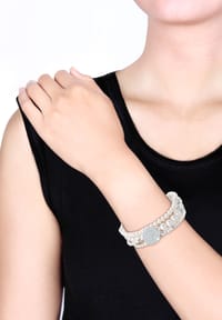 elli. PREMIUM Armband Layering Synthetische Perlen 925 Silber Bild 3