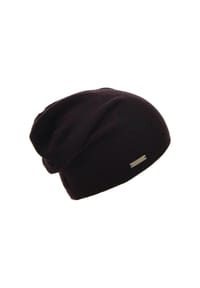 SEEBERGER - Beanie, Emblem, für Damen - 0 BLACK