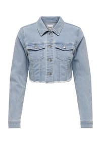 ONLY® - Jeansjacke, Klappkragen, Fransen, für Damen - 177934 LIGHT BLUE