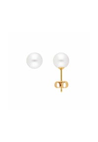 Adelia's - Damen 333 Gold Ohrringe   Ohrstecker mit Süßwasser Zuchtperle Ø 7 mm - gold