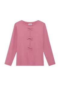 s.Oliver - Langarmshirt, Schleife, für Kinder - 4183 LILAC/PINK