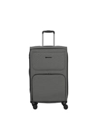 Stratic BENDIGO LIGHT+ - 4-Doppelrollen-Trolley, Reißverschlusstaschen, TSA-Schloss - BLACK
