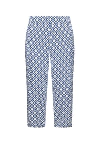 BETTY BARCLAY - Marlene-Hose mit elastischem Bund - Blau/Weiß