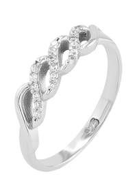 Adelia's - Damen 925 Silber Ring Herz mit funkelnden Zirkonia - silber